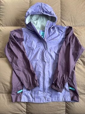 Marmot Two-Tone Lavender and Plum Hooded Rain Jacket